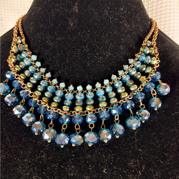 Jewelry - Elegant Blue and Gold Necklace marked ALI KHAN